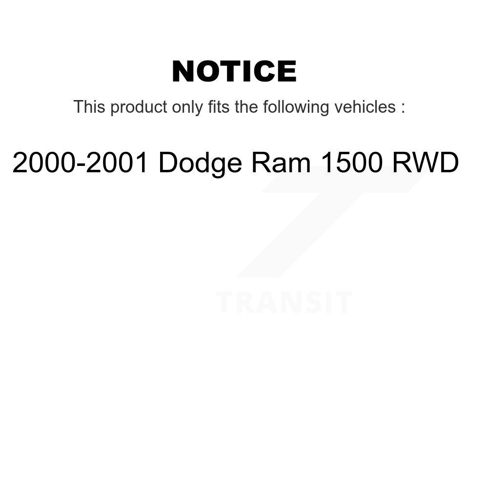 [Avant + Arrière] Kit de Disque et plaquette (semi-métallique) de frein pour 2000-2001 Dodge Ram 1500 RWD K8F-103173