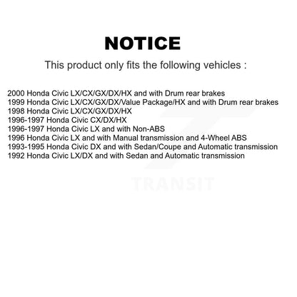 [Avant + Arrière] Kit de Disque et plaquette (semi-métallique) de frein pour Honda Civic K8F-103185