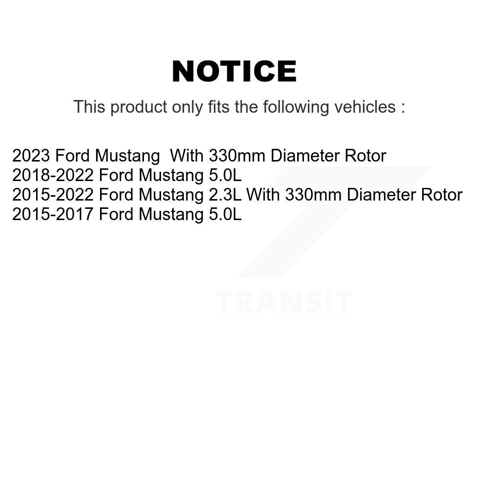 [Arrière] Kit de Disque et plaquette (semi-métallique) de frein pour Ford Mustang K8F-103524