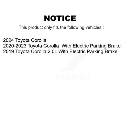 [Arrière] Kit de Disque et plaquette (semi-métallique) de frein pour Toyota Corolla avec Electric Parking K8F-103634