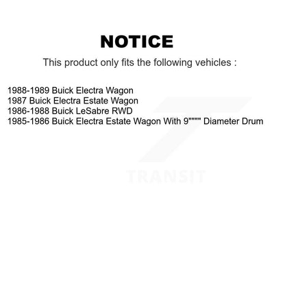 [Arrière] Kit de Tambour de frein pour Buick Electra LeSabre K8N-100058