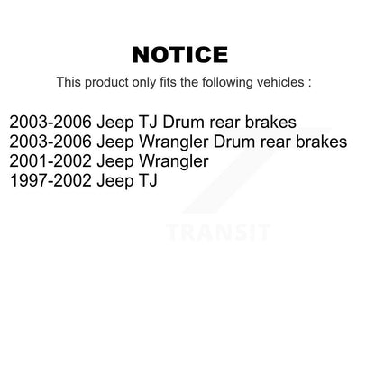 [Arrière] Kit de Tambour de frein pour Jeep Wrangler TJ K8N-100072