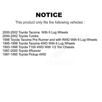 [Arrière] Kit de Tambour de frein pour Toyota Tacoma 4Runner Pickup Tundra T100 K8N-100096