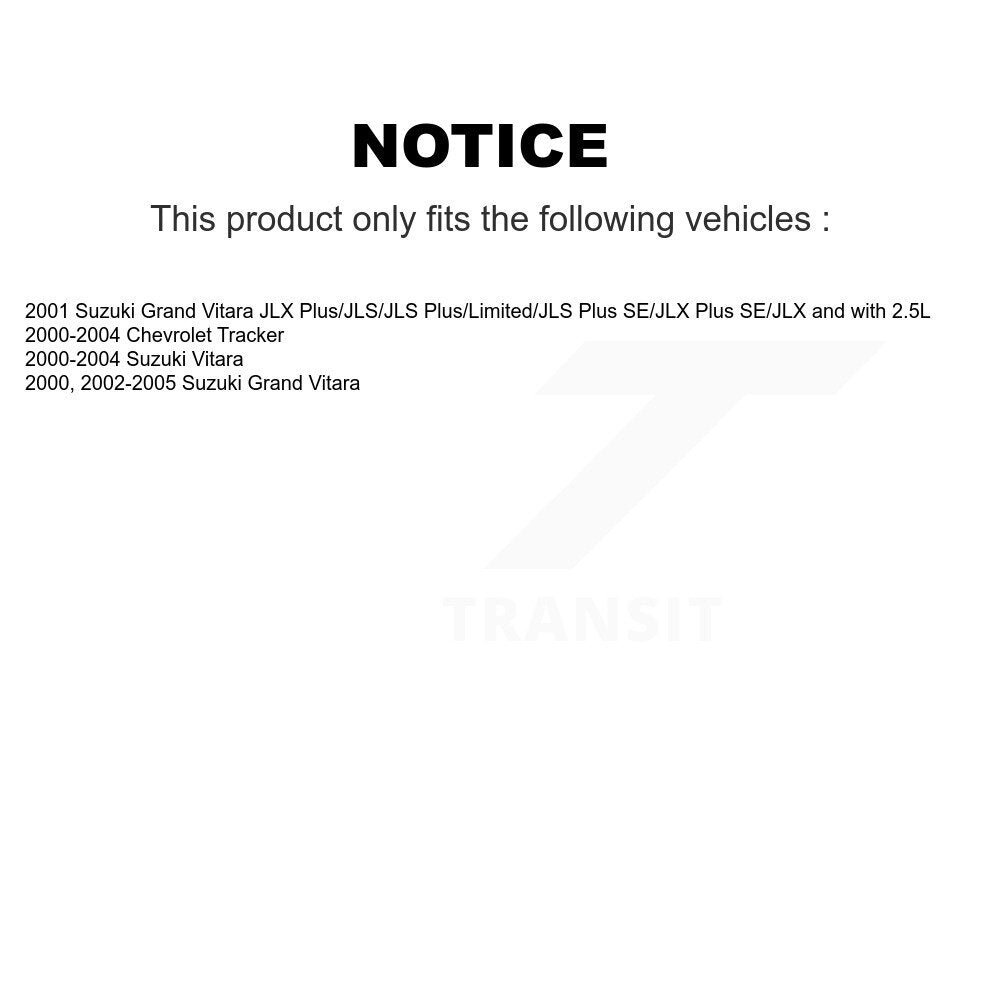 [Arrière] Kit de Tambour de frein pour Chevrolet Tracker Suzuki Grand Vitara K8N-100132