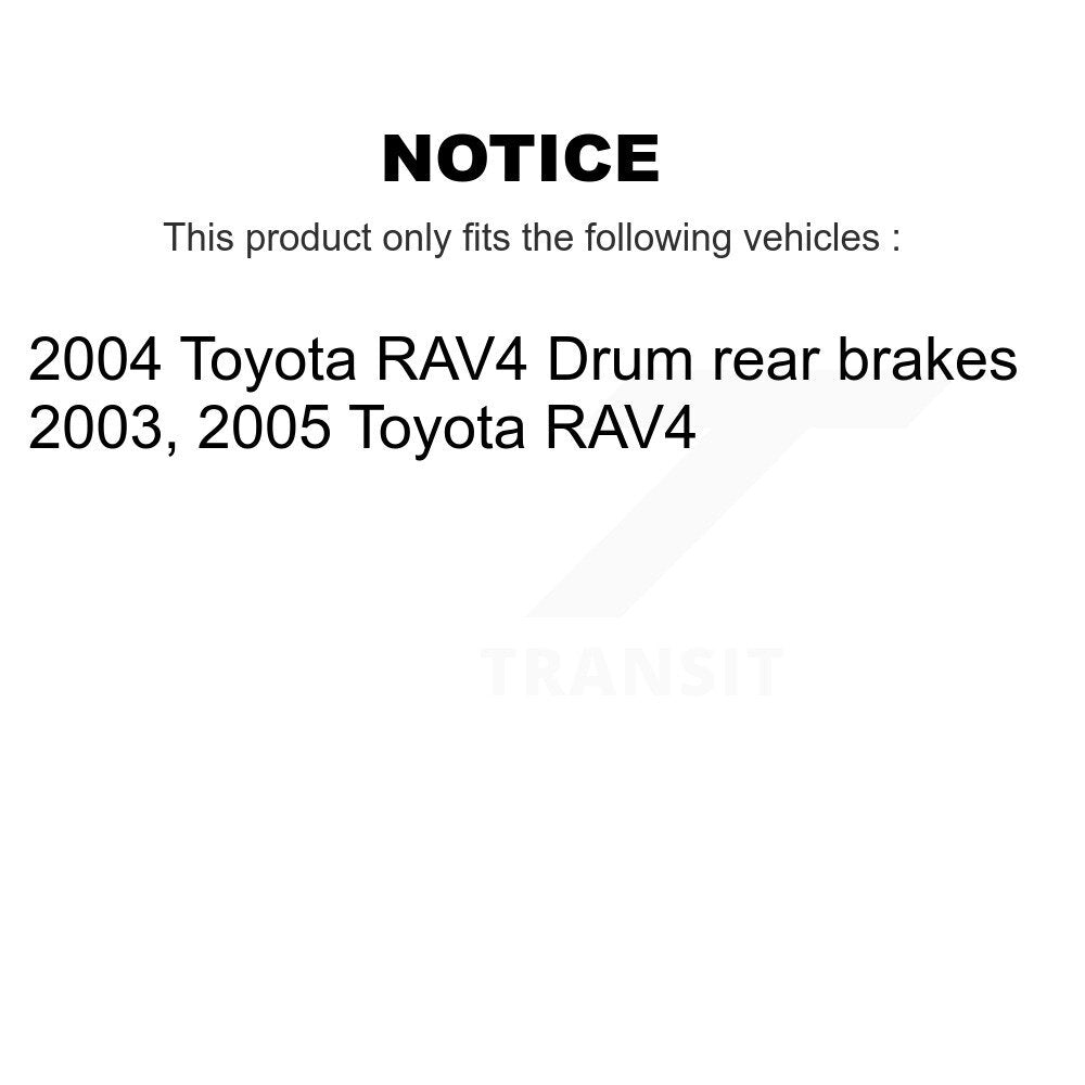 [Arrière] Kit de Tambour de frein pour Toyota RAV4 K8N-100155