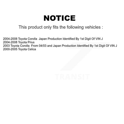[Arrière] Kit de Tambour de frein pour Toyota Corolla Prius Celica K8N-100161