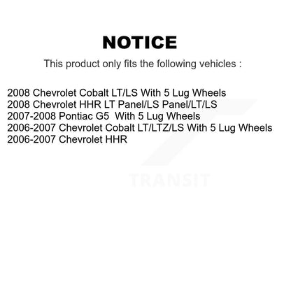 [Arrière] Kit de Tambour de frein pour Chevrolet Cobalt HHR Pontiac G5 K8N-100192