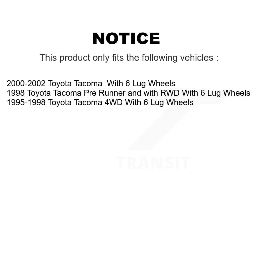 [Arrière] Kit de Tambour de frein pour 1995-2002 Toyota Tacoma 4WD K8N-100239