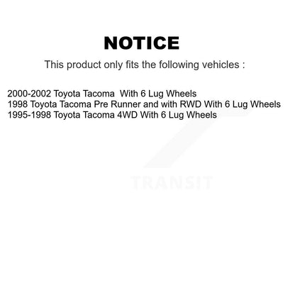 [Arrière] Kit de Tambour de frein pour 1995-2002 Toyota Tacoma 4WD K8N-100239