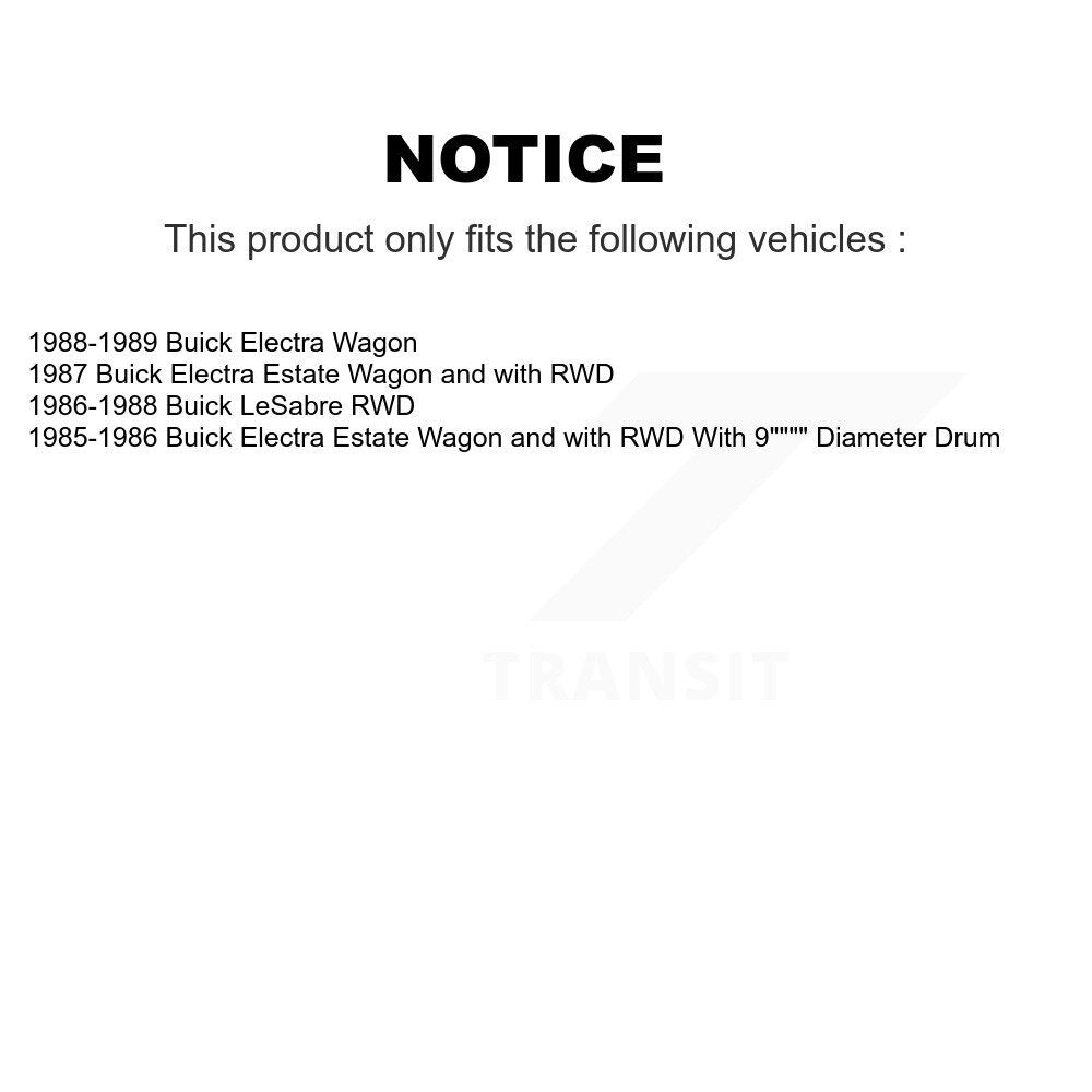 [Arrière] Kit de Tambour de frein pour Buick Electra LeSabre K8N-100271