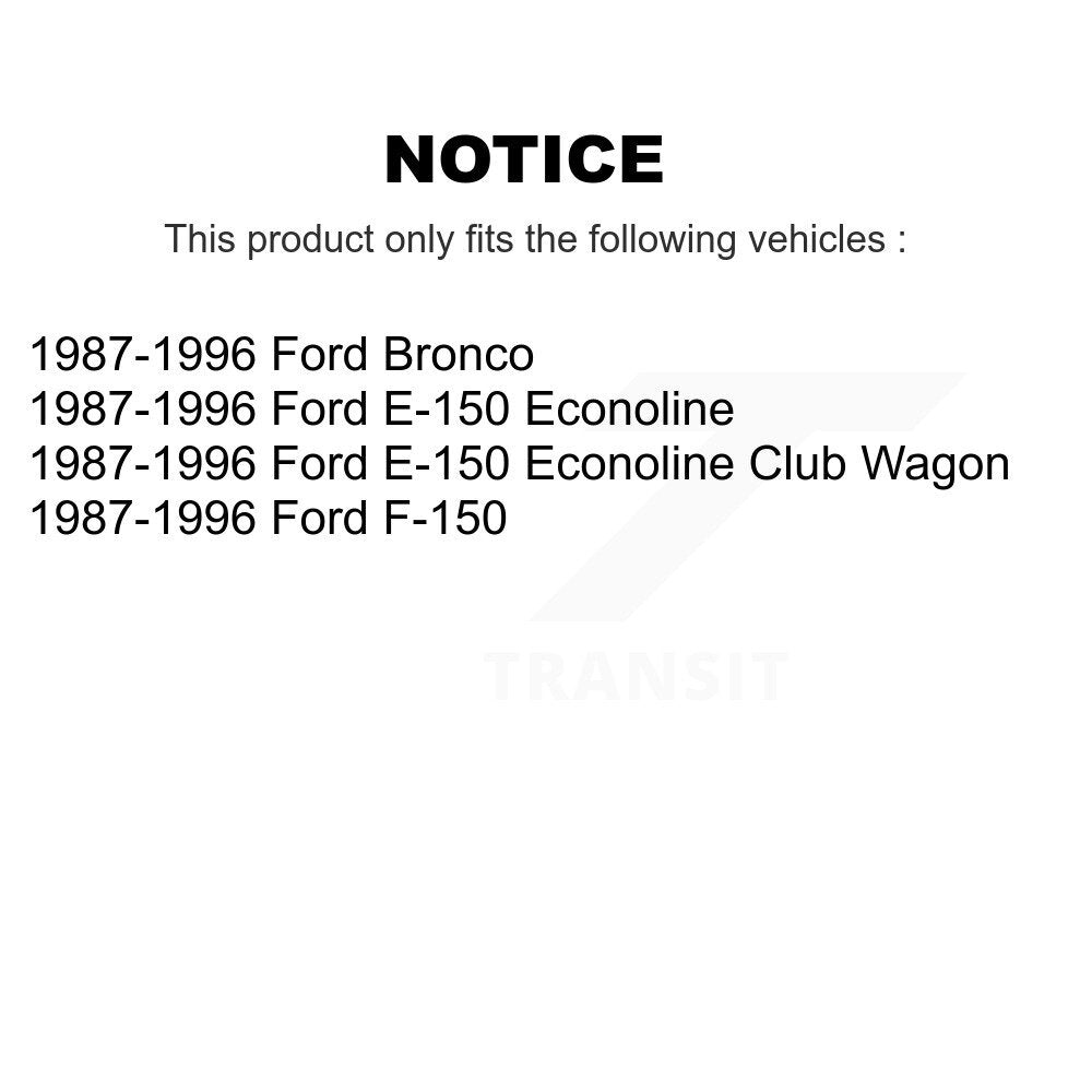 [Arrière] Kit de Tambour de frein pour 1987-1996 Ford F-150 Bronco E-150 Econoline Club Wagon K8N-100281