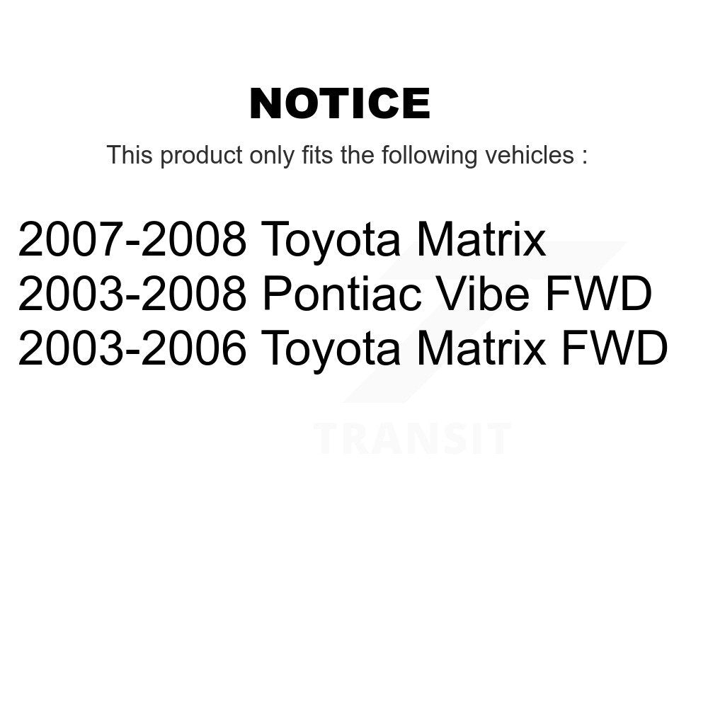 [Arrière] Kit de Tambour de frein pour Toyota Matrix Pontiac Vibe K8N-100344