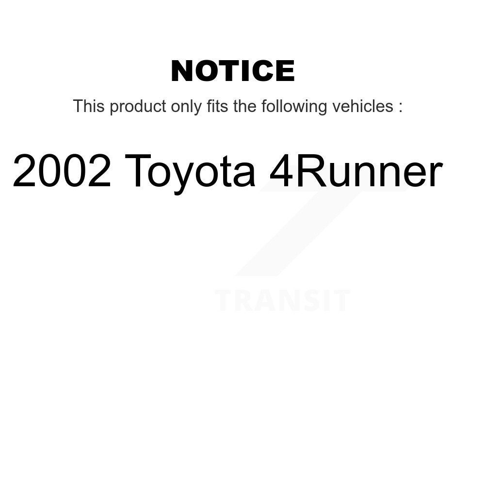 [Arrière] Kit de Tambour de frein pour 2002 Toyota 4Runner K8N-100348