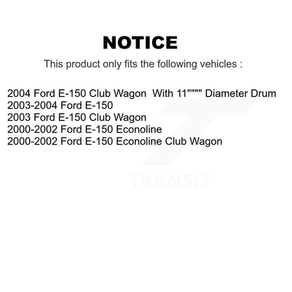 [Arrière] Kit de Tambour de frein pour Ford E-150 Econoline Club Wagon K8N-100354