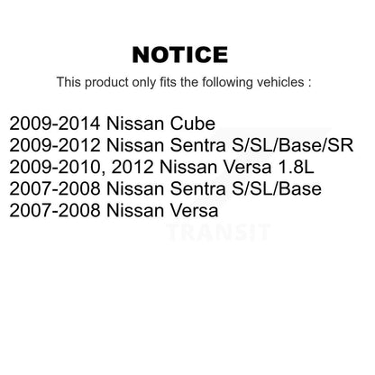 [Arrière] Kit de Tambour de frein pour Nissan Sentra Versa Cube K8N-100391