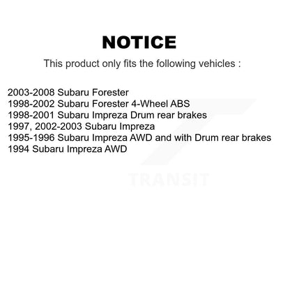 [Arrière] Kit de Tambour de frein pour Subaru Forester Impreza K8N-100441