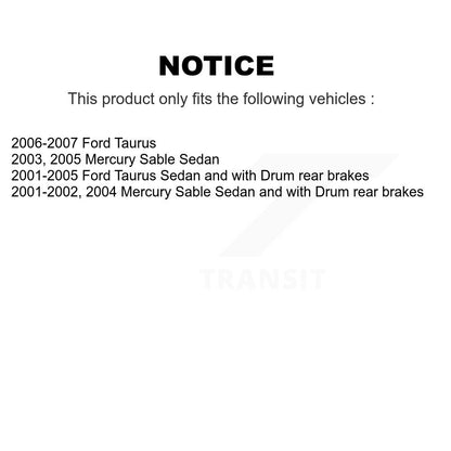 [Arrière] Kit de Tambour de frein pour Ford Taurus Mercury Sable K8N-100443