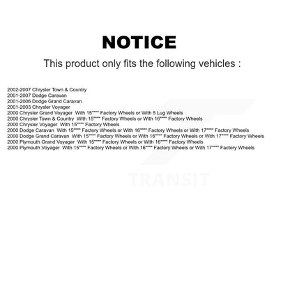 [Arrière] Tambour de frein pour Dodge Caravan Grand Chrysler Town & Country K8N-100457