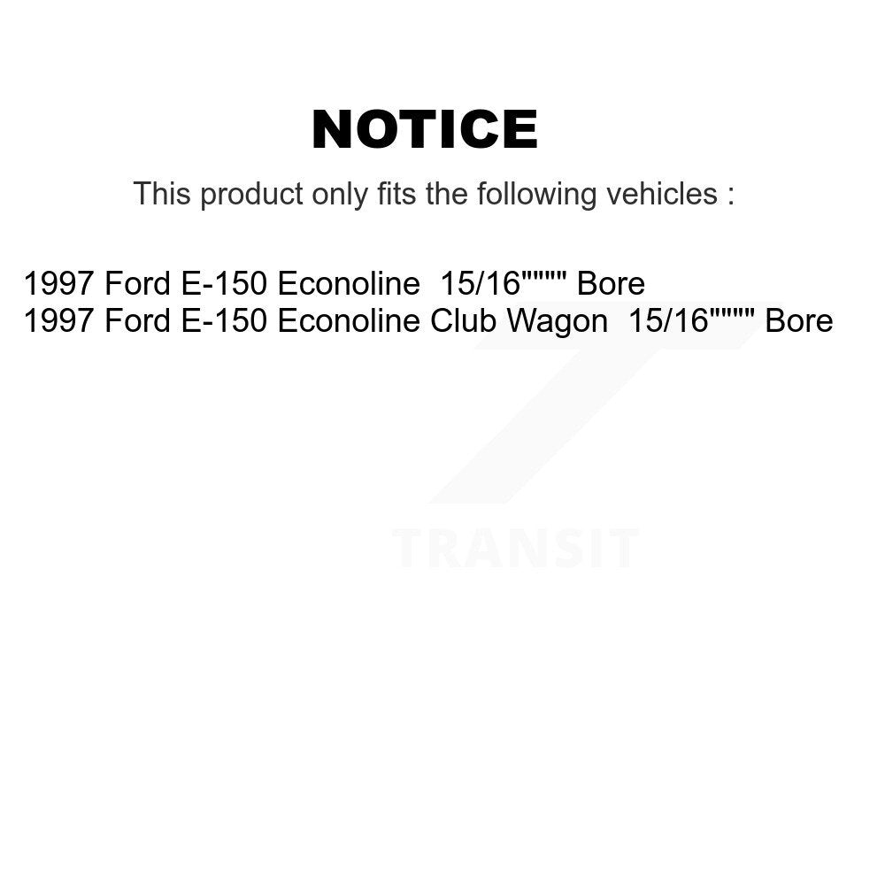 [Arrière] Kit de Tambour de frein pour 1997 Ford E-150 Econoline Club Wagon 15/16" Bore K8N-100472