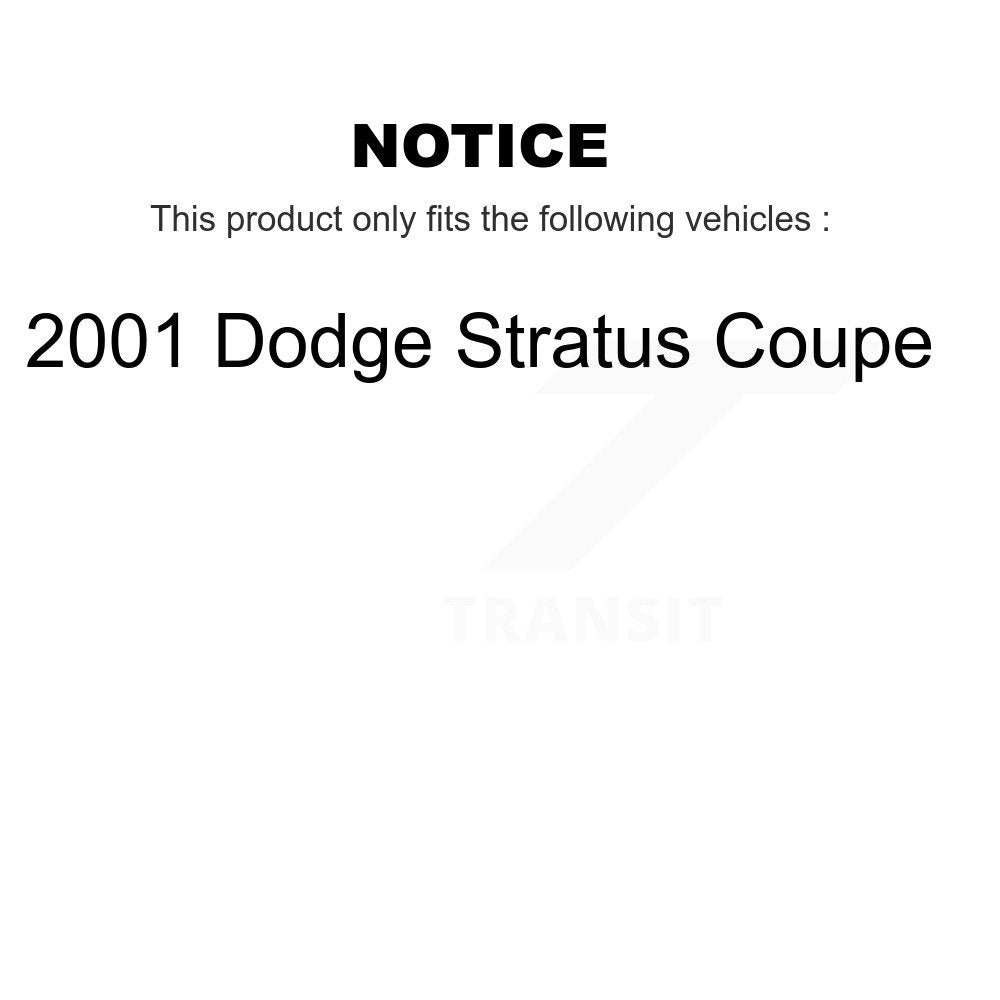 [Arrière] Kit de Tambour de frein pour 2001 Dodge Stratus Coupe K8N-100570