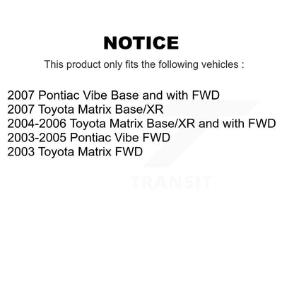 [Arrière] Kit de Tambour de frein pour Toyota Matrix Pontiac Vibe K8N-100625