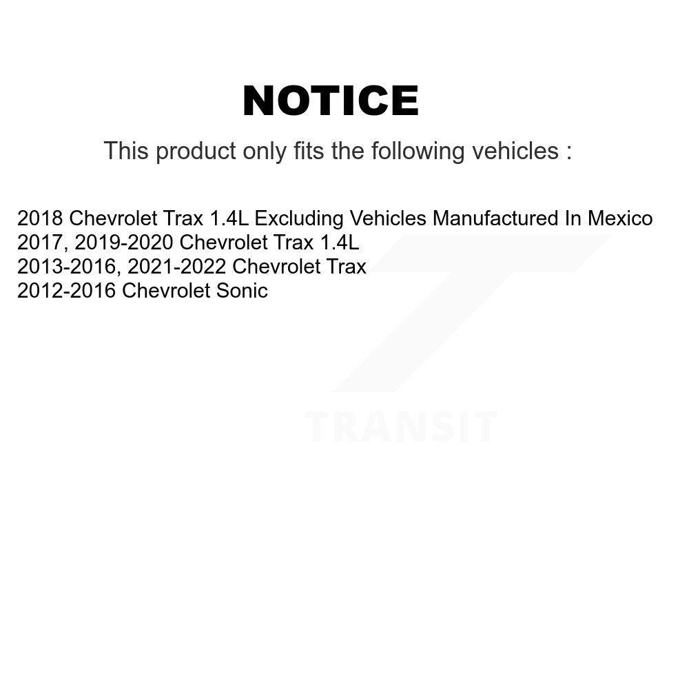 [Arrière] Kit de Tambour de frein pour Chevrolet Trax Sonic K8N-100636