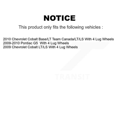 [Arrière] Tambour de frein pour Chevrolet Cobalt Pontiac G5 K8N-100708