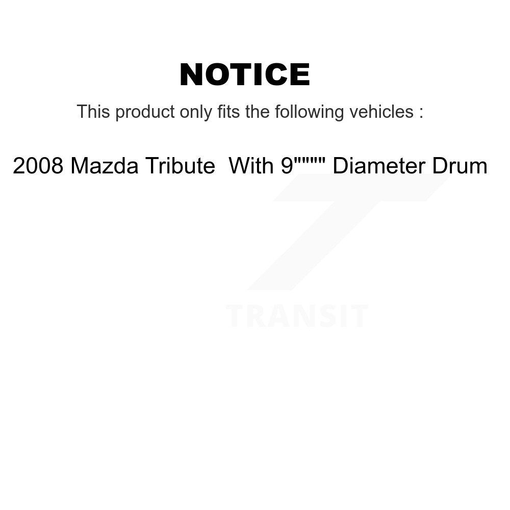 [Arrière] Tambour de frein pour 2008 Mazda Tribute With 9" Diameter K8N-100715