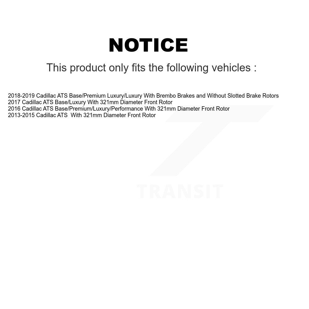 [Avant] Kit de Disque et plaquette (semi-métallique) de frein pour Cadillac ATS K8S-100086