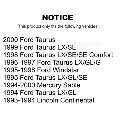 [Avant] Kit de Disque et plaquette (semi-métallique) de frein pour Ford Taurus Mercury Sable Windstar Lincoln Continental K8S-100103