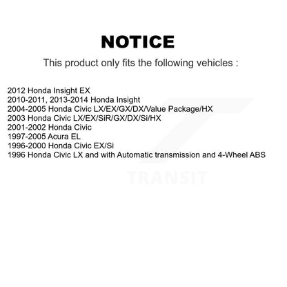 [Avant] Kit de Disque et plaquette (semi-métallique) de frein pour Honda Civic Insight Acura EL K8S-100261