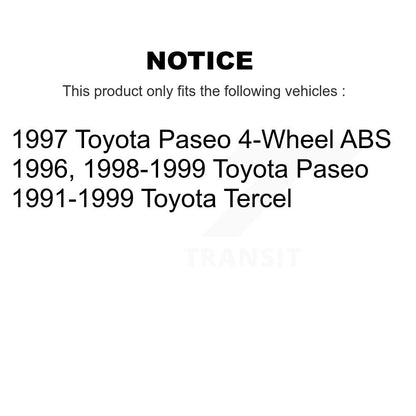 [Avant] Kit de Disque et plaquette (semi-métallique) de frein pour Toyota Tercel Paseo K8S-100274