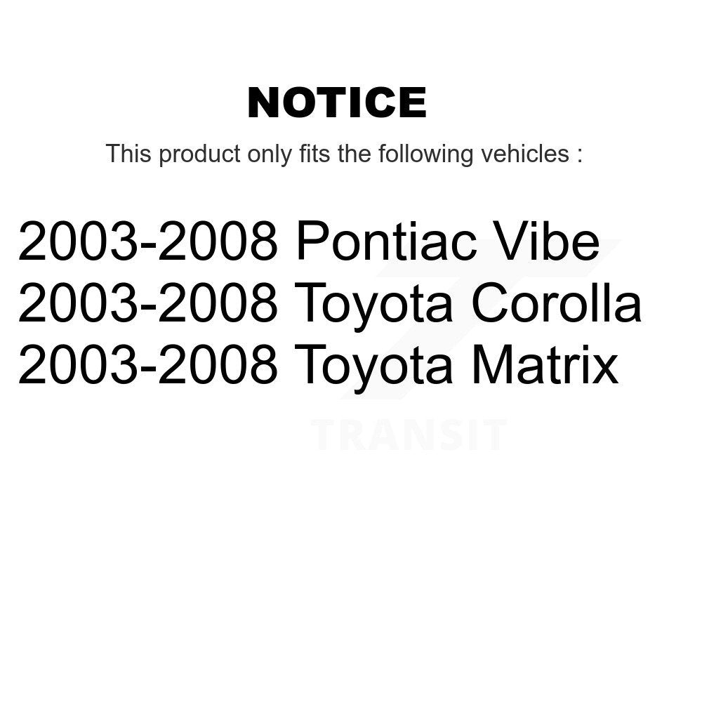 [Avant] Kit de Disque et plaquette (semi-métallique) de frein pour 2003-2008 Toyota Corolla Matrix Pontiac Vibe K8S-100356