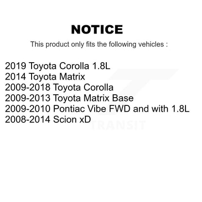[Avant] Kit de Disque et plaquette (semi-métallique) de frein pour Toyota Corolla Scion xD Matrix Pontiac Vibe K8S-100547