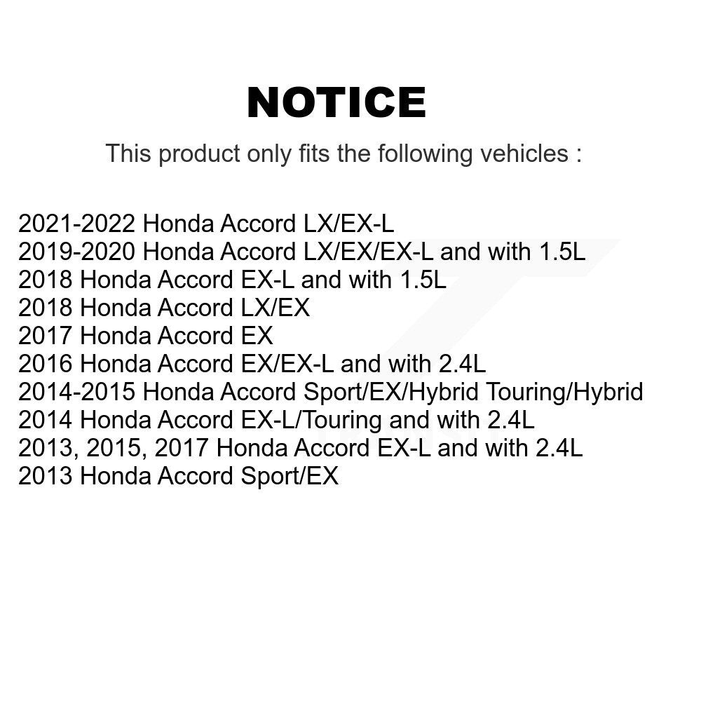 [Avant] Kit de Disque et plaquette (semi-métallique) de frein pour Honda Accord K8S-100638