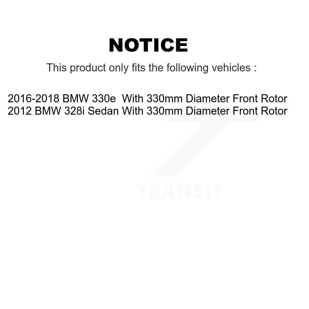 [Avant] Kit de Disque et plaquette (semi-métallique) de frein pour BMW 328i xDrive 428i Gran Coupe 228i 330e K8S-100648