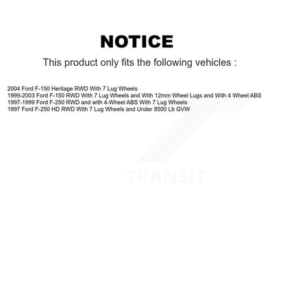 [Avant] Kit de Disque et plaquette (semi-métallique) de frein pour Ford F-150 F-250 HD Heritage K8S-100709