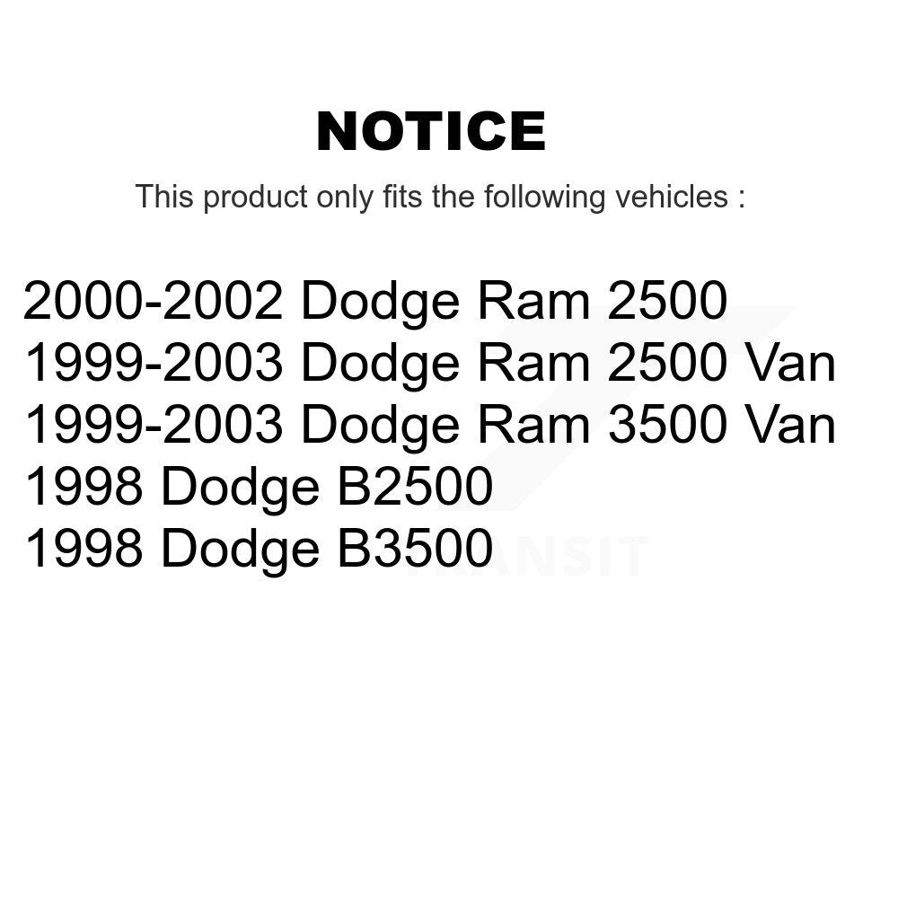 [Avant] Kit de Disque et plaquette (semi-métallique) de frein pour Dodge Ram 2500 3500 Van B3500 B2500 K8S-100742