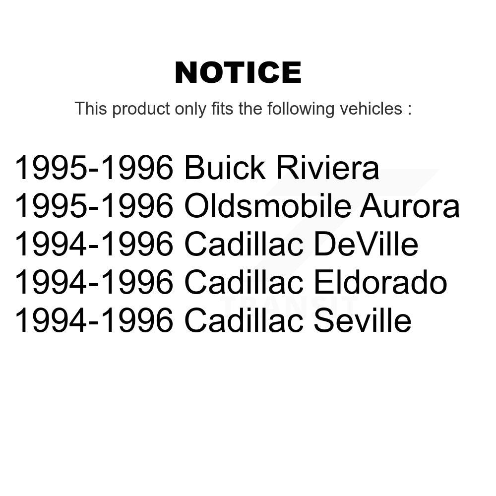 [Avant + Arrière] Kit de Disque et plaquette (semi-métallique) de frein pour Cadillac DeVille Eldorado Seville Buick Riviera Oldsmobile Aurora K8S-100749
