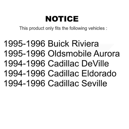 [Avant + Arrière] Kit de Disque et plaquette (semi-métallique) de frein pour Cadillac DeVille Eldorado Seville Buick Riviera Oldsmobile Aurora K8S-100749