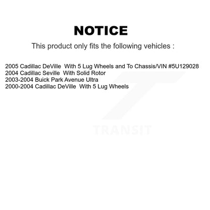 [Avant + Arrière] Kit de Disque et plaquette (semi-métallique) de frein pour Cadillac DeVille Buick Park Avenue K8S-100752
