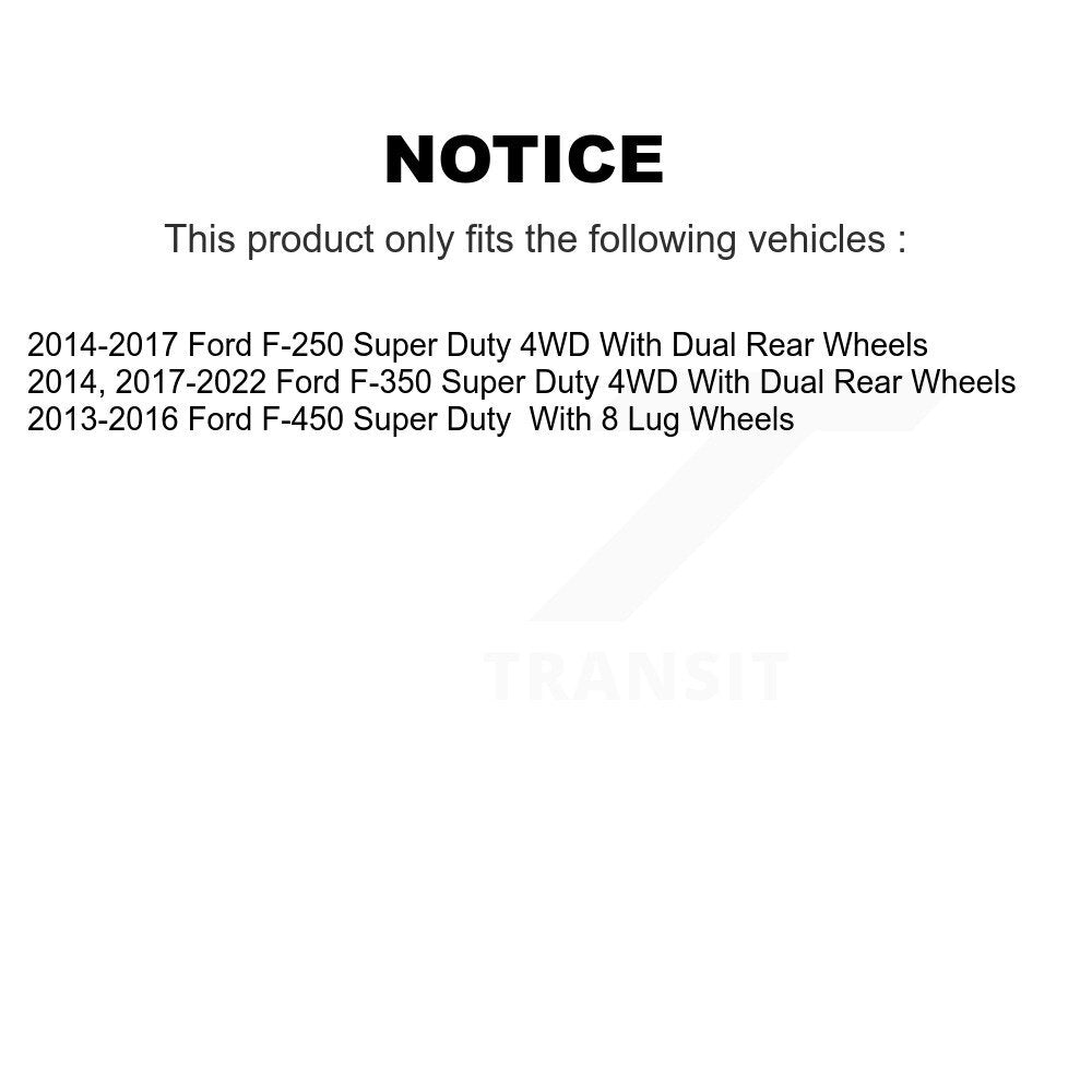 [Avant + Arrière] Kit de Disque et plaquette (semi-métallique) de frein pour Ford F-250 Super Duty F-350 F-450 K8S-100944