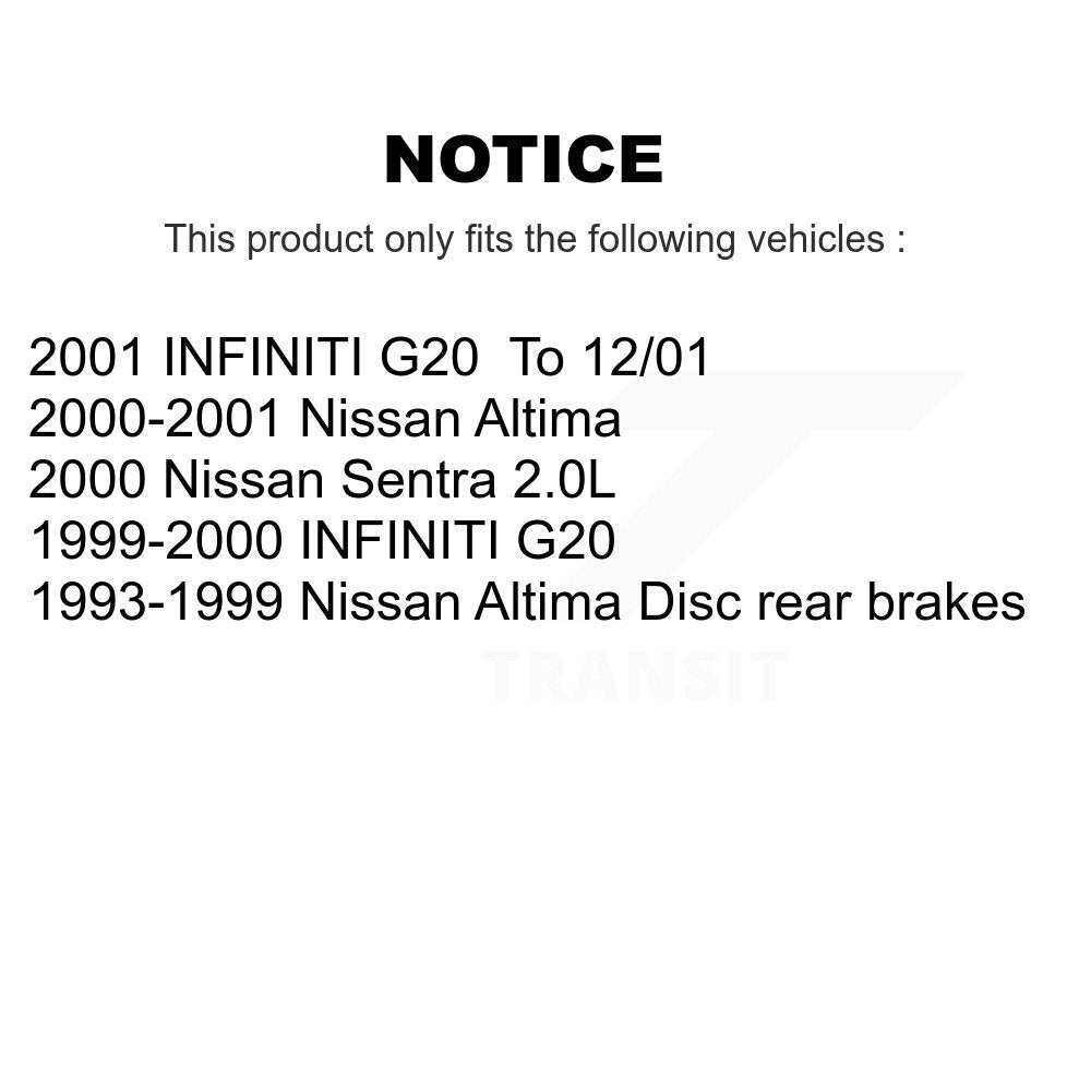 [Avant + Arrière] Kit de Disque et plaquette (semi-métallique) de frein pour Nissan Altima Sentra INFINITI G20 K8S-101054