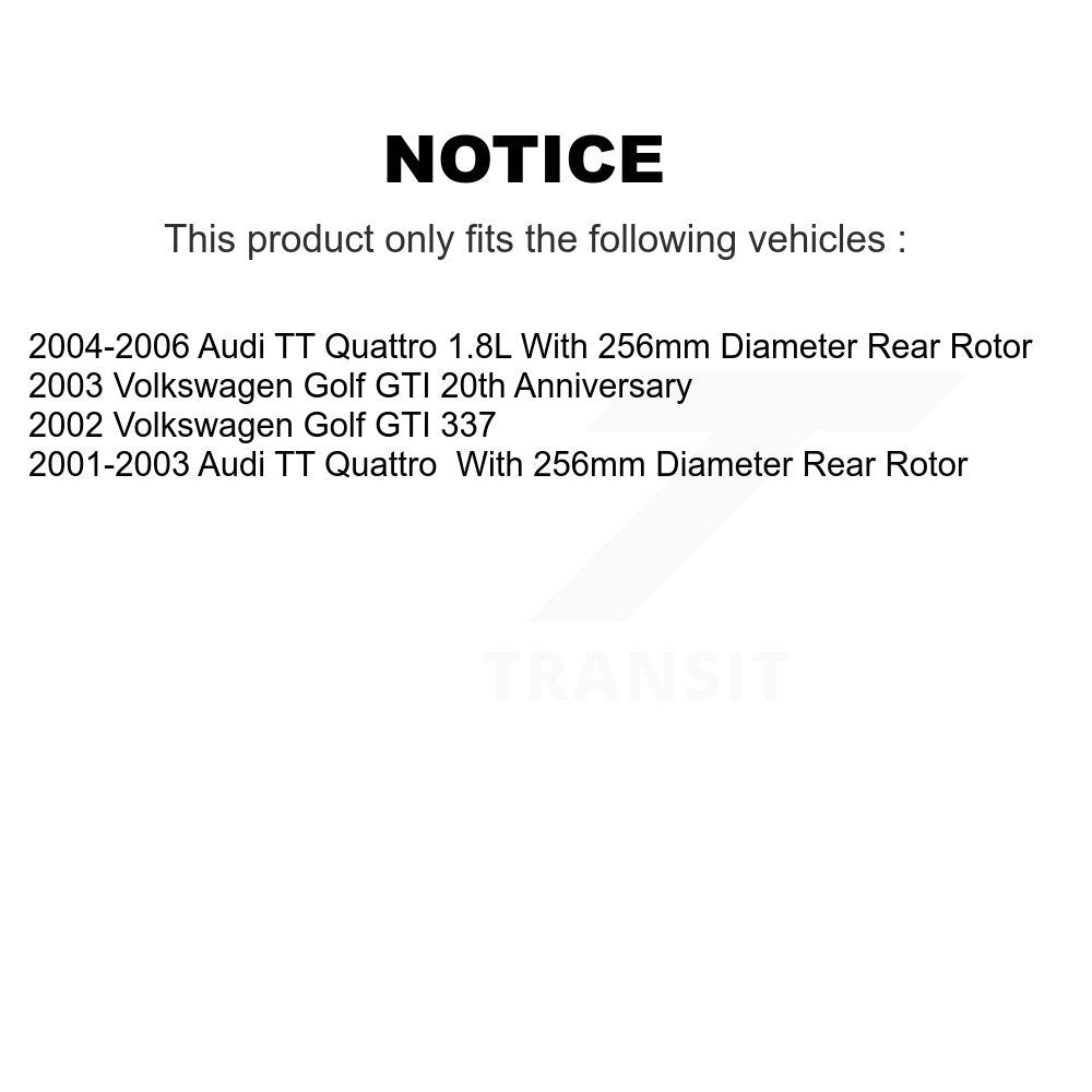 [Avant + Arrière] Kit de Disque et plaquette (semi-métallique) de frein pour Volkswagen Golf Audi TT Quattro K8S-101145