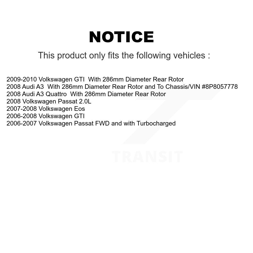 [Avant + Arrière] Kit de Disque et plaquette (semi-métallique) de frein pour Volkswagen Passat GTI Eos Audi A3 Quattro Golf K8S-101276