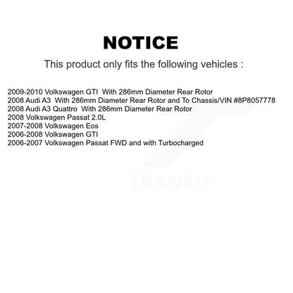 [Avant + Arrière] Kit de Disque et plaquette (semi-métallique) de frein pour Volkswagen Passat GTI Eos Audi A3 Quattro Golf K8S-101276