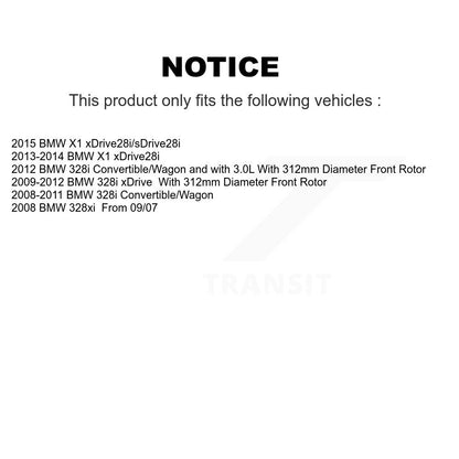 [Avant + Arrière] Kit de Disque et plaquette (semi-métallique) de frein pour BMW 328i xDrive X1 328xi K8S-101402