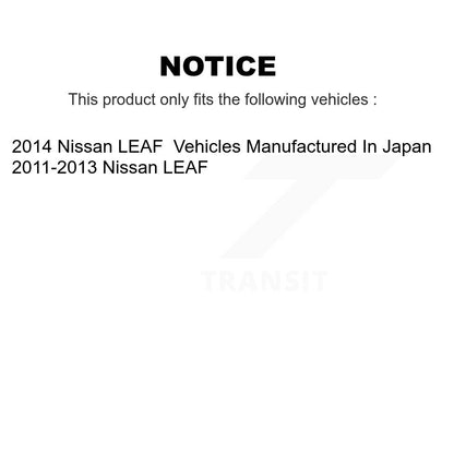 [Avant + Arrière] Kit de Disque et plaquette (semi-métallique) de frein pour Nissan LEAF K8S-101453