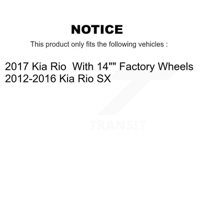 [Avant + Arrière] Kit de Disque et plaquette (semi-métallique) de frein pour Kia Rio K8S-101475