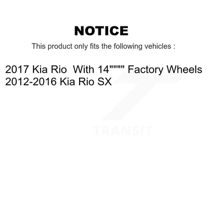 [Avant + Arrière] Kit de Disque et plaquette (semi-métallique) de frein pour Kia Rio K8S-101475